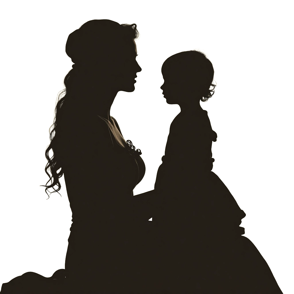 Mother and Child Silhouette